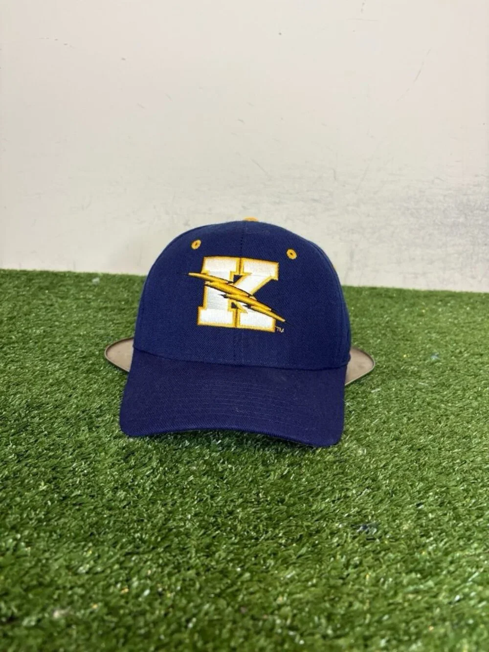 Vintage Kent State Golden Flashes hat cap fitted 7 1/4 blue yellow zephyr wool